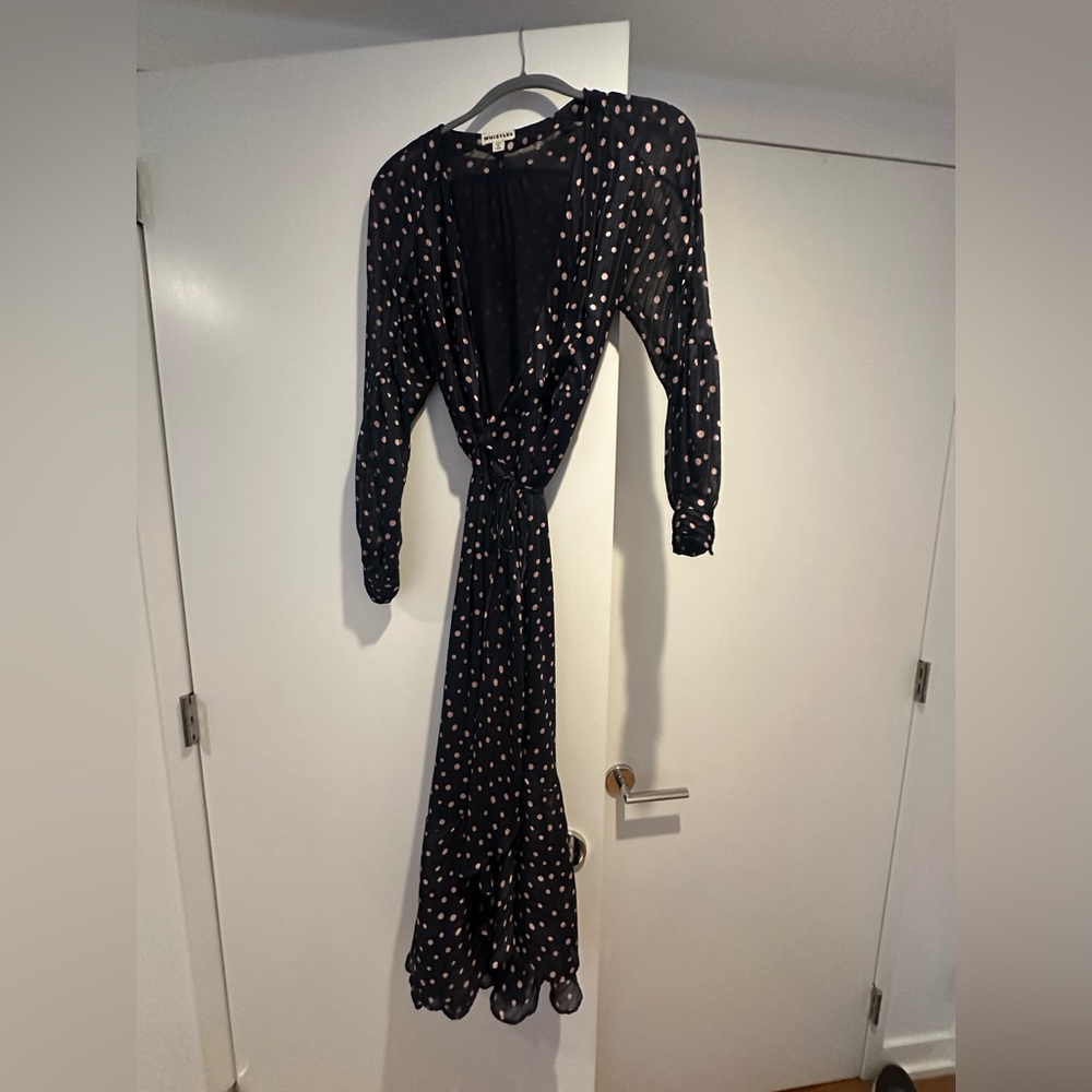 Whistles Black and White Bishop Sleeve Sundress